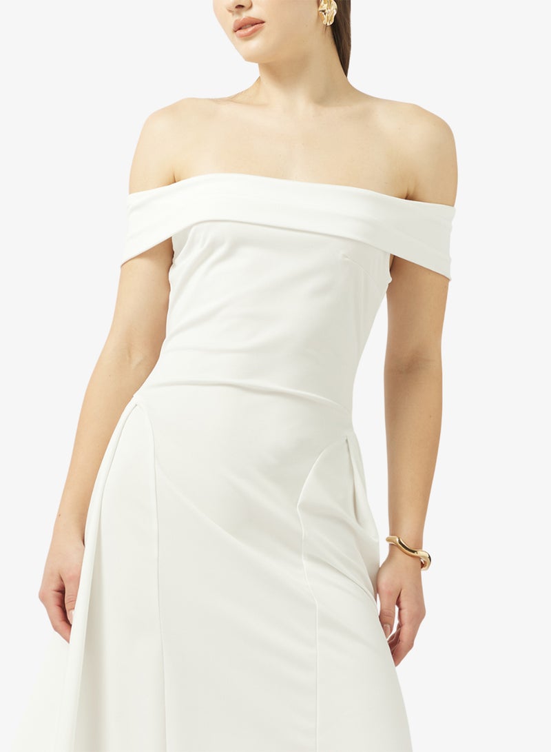 Ginger Off Shoulder Fit & Flare Dress - Image 3
